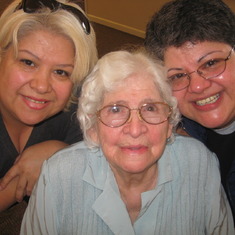 Grandma and her twin daughters, Hilda and Nelda