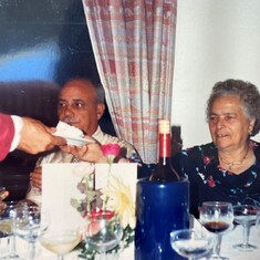 Caught My Nonna Giuseppina off guard ..Me snapping this pic of her With My Uncle Filippo @ My Cousins Wedding In Sicily...