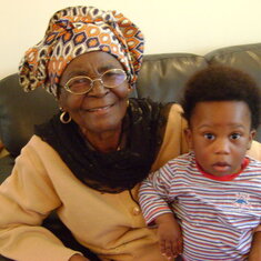 Grandma and her first great grandson Daniel Wilson..