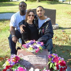 Family Time at Mom's Grave