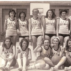 Pia & her sister Sandra on Latina's first basketball team.  Pia is second from the left in the back row.