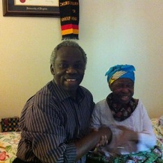 Maami with one of her sons-in law