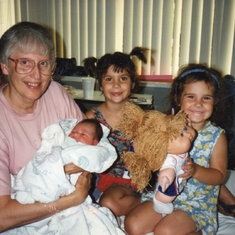Marianne with granddaughters, Lauren, Megan & Ashley