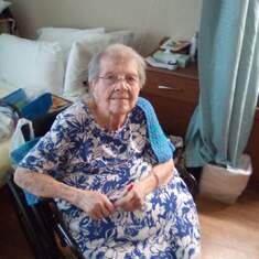 The last picture we have of Aunt at the nursing home a few months before she passed.