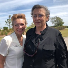 Cheryl and Marie at Sarasota National Cemetery for James' funeral. 