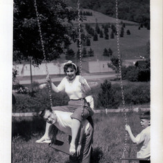 Marie with brother Sam, circa 1947?