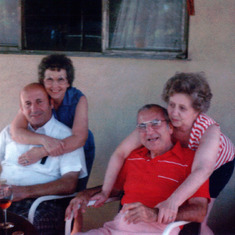 Marie with husband Albert and brother Sam and his wife Stella, 1973?