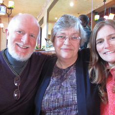 With Errol and Errol's six cousin, Cheryl, in the US.