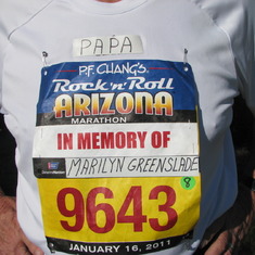 In Memory of Marilyn - Roger Wood ran PF Changs Marathon