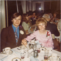 Marilyn James  and Sam Knight at an Aldersgate Bible College Graduation Banquet