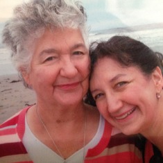 Mom and Susie in Cambria, CA, several years ago.