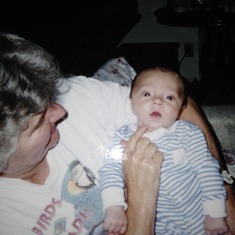 Mom with her 2nd grandson, little Jordan Daniel in 2006.
