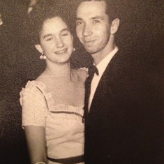 Mom and Dad at a dance while dating.