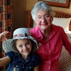 Sevilla plays dress up with Grandma. There is a special bond between them.