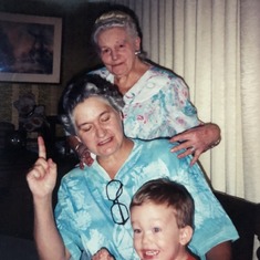 Three generations. Nana, Mom and little Danny, the first grand child.This must have been about 1992-93.