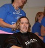 This is my sister Marilyn, her & my other sister decided to shave there hair for the Cancer's society.