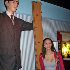 She actually ended up being a few inches taller than she was in this photo.
