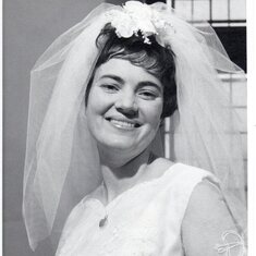 Marina on her Wedding Day to Eddie on 15 August 1964