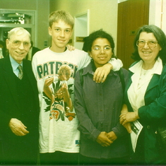 1st visit to Beth Shalom 1997 with Alfred Vincent left, my son Alex and daughter Bambo. 