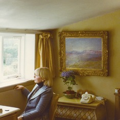 Marion in her lovely peaceful bedroom at Spring Farm.
