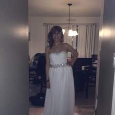 Marissa in her prom dress