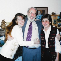 Marian, cousin Jamie Sandoz and Marjie at Memorial for my dad Carl Sandoz- 1997