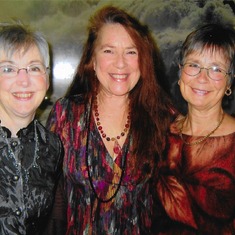 Barb Sandoz, Marian Sandoz Evensen and Marjie Sandoz - Harmony Simpson's wedding -Oregon City   ( Harmony is one of cousin Joan's daughters)