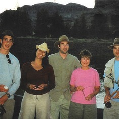 Canoe Camping Trip on the Deschutes River  -                  Matt Evensen, Sunita Sandoz, Drew Evensen, Marjie and Derek Sandoz - 2002