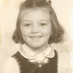 Marj at Age 5 or 6 - Confident and Smiling