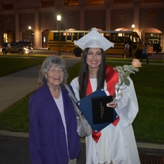 Marj with Grand-niece Vicky at HS Graduation