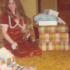 Marj at Christmas  -  1970's