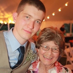 Marj with Nephew Carl at His Wedding  -  2014