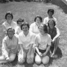 Marj with College Friends - Lock Haven - 1964