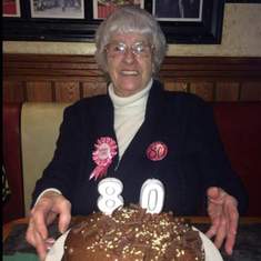 Nan on her 80th birthday 