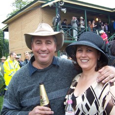 Mark and Julie....Snake Gully Cup races in Gundagai