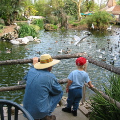 Grandpa and Jordan at Wild Animal Park
