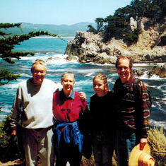 Pt. Lobos - Monterey, mom, dad and Erin