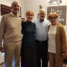Mark with his sisters and brother at Thanksgiving, a long-time family tradition.