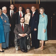 Mark with Grandma and Grandpa Hribernick, Paul, John, Reita, Bob, and Grandma Schwartz.  August 31,
