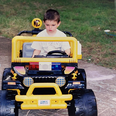 Robert in his jeep (~1997)