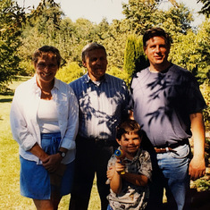 Charlie and his wife with Dad and Robert (~1997)