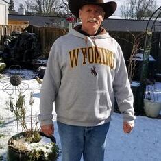 Repping Wyoming on a snowy Oregon day (February 2019)
