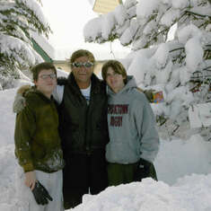 With his nephews, 2004.