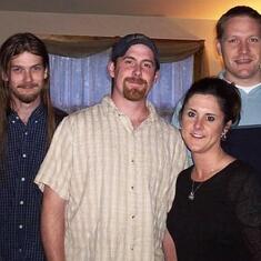 Mark with his brothers, Jarrett & Adam, and sister, Dawn