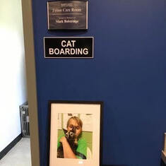 Mark's Feline Care Room at the MCHA Animal Care Campus. His photo will be hung next to his name.