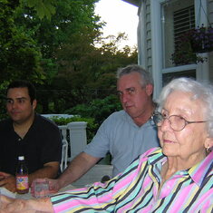 Mark with Francis and Hilda Kullberg at Keith's Birthday at the Vista House.