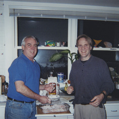 Mark and Keith cooking a great meal for my 38th birthday at the Vista kitchen!