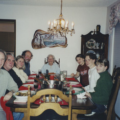 Dinner for Thanksgiving with the Kullberg family at Grammy's home.