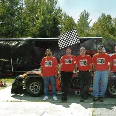 Mark loved racing, even when he couldn't do it himself anymore. This is Smoking Joes crew. Mark stood proudly as crew chief!!