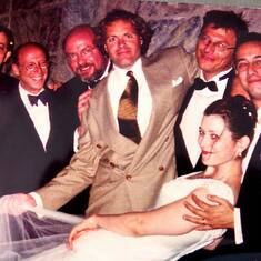 With Bob Gottlieb, Adam Engle, Brian Sharples, Martin Koehler and Amy's and my wedding - September 1997.